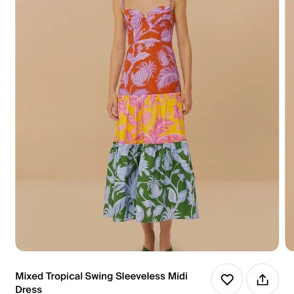 FARM Rio Multicolor Tropical Midi Dress - Picture 1 of 2
